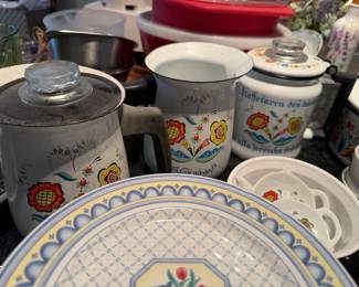 Swedish Folk Art enamelware