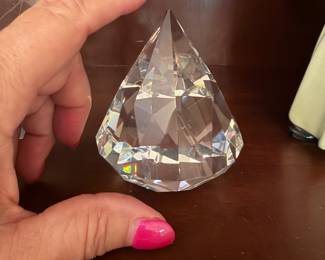 Tiffany & Co crystal diamond paperweight