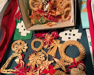 Scandinavian straw ornaments