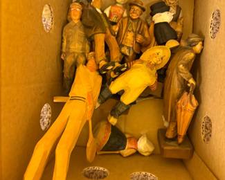 vintage wooden figurines