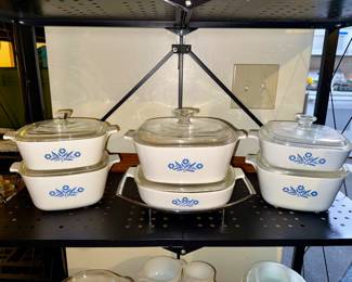 Vintage CorningWare Blue Cornflower collection