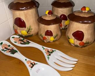 Vintage Mushroom Canister Set