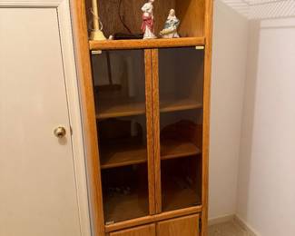 Vintage oak stereo cabinet