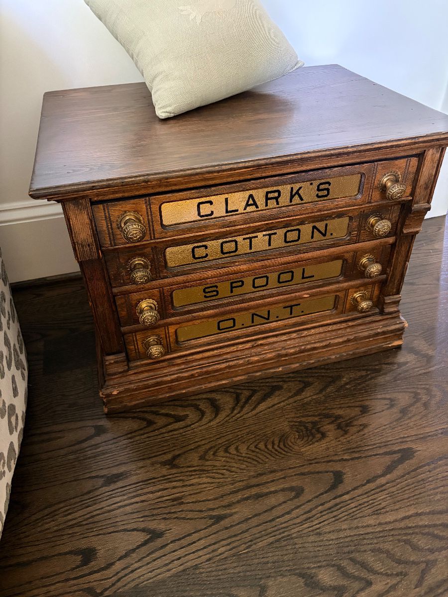 Vintage spool cabinet