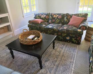 IKEA sofa bed; square coffee table
