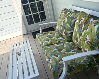 Patio sofa and table