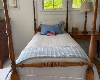 Four poster twin bed (two available)