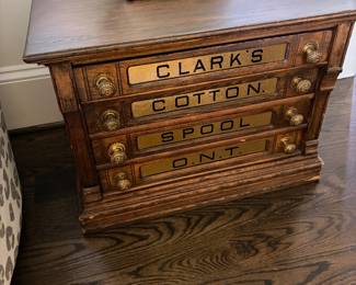 Vintage spool cabinet