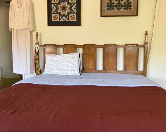 Vintage Drexel king headboard and bed