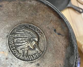Really cool antique Wapak Indian cast iron skillet