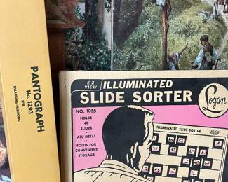 Vintage illuminated slide projector