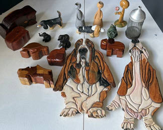 Lot 223: Collection of Wooden Animal Carvings and Figurines
