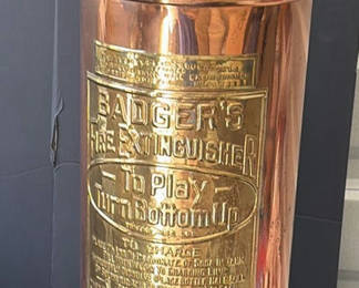 Lot 52: Antique Badger's Fire Extinguisher (Copper/Brass)