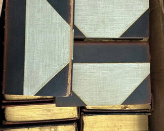 Lot 156: Collection of Antique Leather-Bound Classic Books