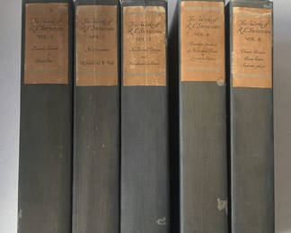 Lot 64: Robert Louis Stevenson Works, Vailima Edition (1922) 24-Volume Boxed Set