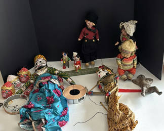 Lot 126: Assorted International Dolls, Masks, Figurines, and Decorative Items