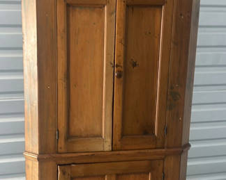 Lot 103: Tall Wooden Corner Cabinet