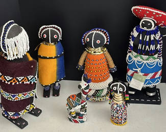 Lot 145: Collection of Beaded African Figurines