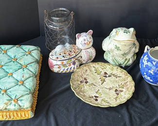 Lot 209: Assorted Decorative Ceramics and Textile Item