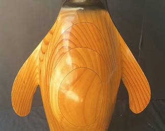 Lot 47: Wooden Penguin Sculpture