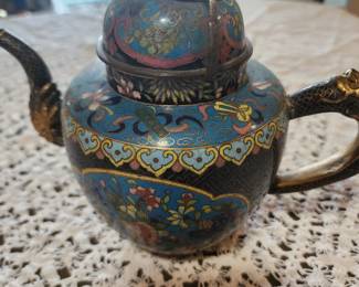 Antique Cloisonne Teapot, Japanese Meiji Period