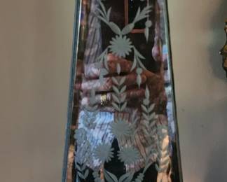 One of two amazing Venetian Style mirrored Obelisks