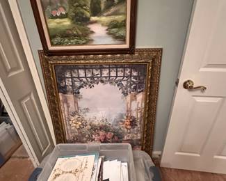 Scrapbooking Bins (full), Large Paintings