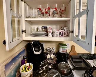 Keurig Coffee Maker, Lenox Glassware, Kitchenalia