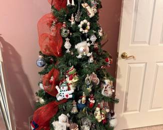 Snowman Decorated Christmas Tree
