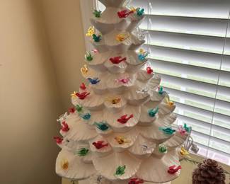 Vintage Ceramic White Christmas Tree