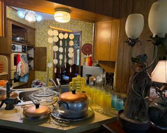 Looking through the kitchen