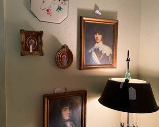 Vintage prints and framed cameos