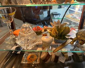 Vintage stem ware, and travel pieces