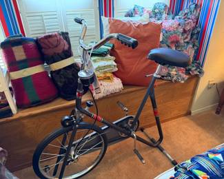 Sears DP Pacer excercise bike, 1980's with book