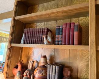 Vintge books, Mexican signed pottery