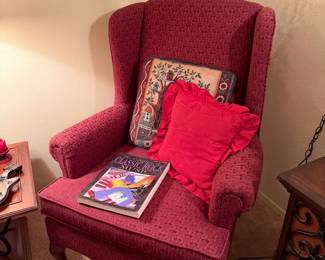 Upholstered arm chair, cushions