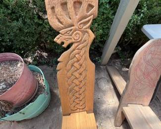 Here is the carved dragon chair