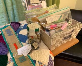 Lots of sewing supplies and patterns