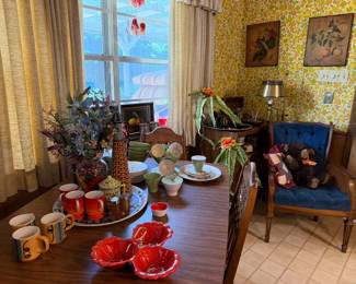 Looking across the kitchen dining area