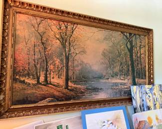 Vintage textured copy of Robert Wood, "October Morn "