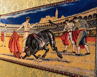 A close look at the textile, Spanish Bull Fighters