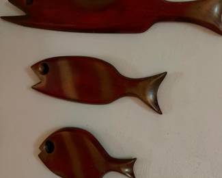 Vintage Mid-Century fish wall art