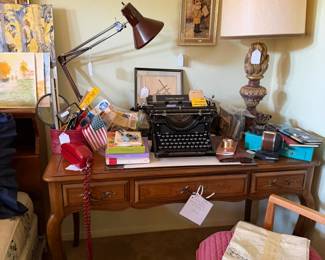 Vintage French Provincial style writing desk, made by National of Mt. Airy NC