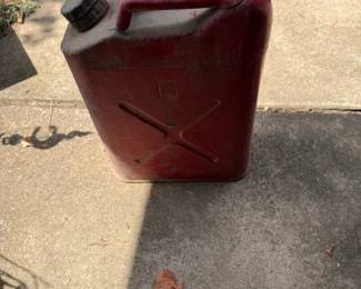 Vintage Blitz 5 gallon gas can