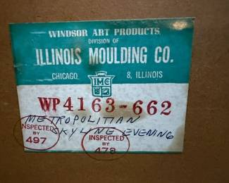 Here is the tag on the back