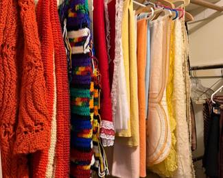 Handmade throws, vintage table cloths, runners, blankets