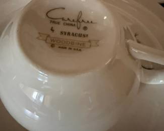 Label on the china