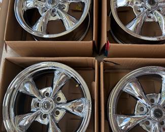 16x7 +35 American Racing Torq Thrust M Chrome 5x114.3 Wheels Rims (5) Lugs Holes