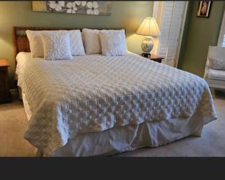 King bedframe with Mattress $150 ( Linens are not included)