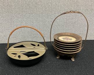 Lot # : 222 - Brass Austrian Coasters and Vintage Ash Tray